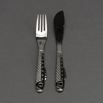 12+12 FISH CUTLERY "NOBEL" Gunnar Cyrén Gense.