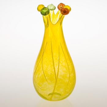 TIINA NORDSTRÖM, a 'Yellow Princess' art glass signed Tiina Nordström Nuutajärvi 1996.