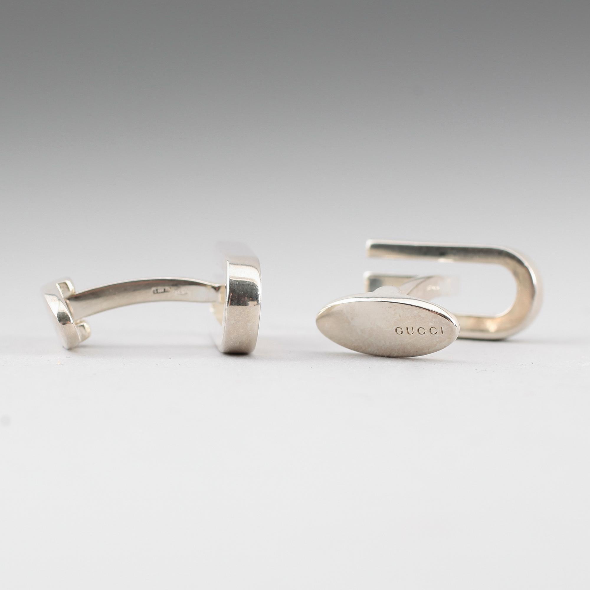 MANSCHETTKNAPPAR, silver, Gucci.