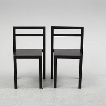 BORIS BERLIN/POUL CHRISTIANSEN, bord med två stolar, "Non", Komplot design, Källemo.