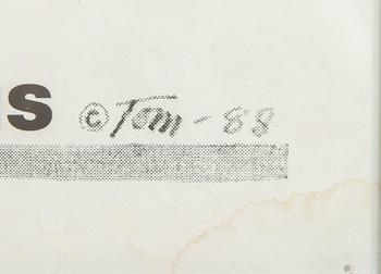 Tom of Finland (Touko Valio Laaksonen), affisch, "Käytä Kumia", 1980-tal.