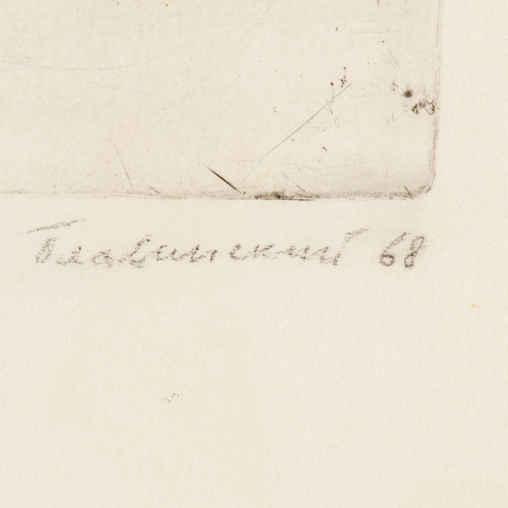 DIMITRI PLAVINSKY, etching, signed -68.