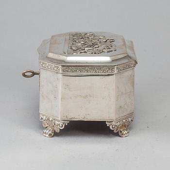 A Polish 19th century silver sugar-box.