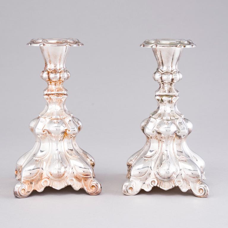 A pair of silver candlesticks, Kultakeskus, Hämeenlinna, Finland 1994 and 2004.