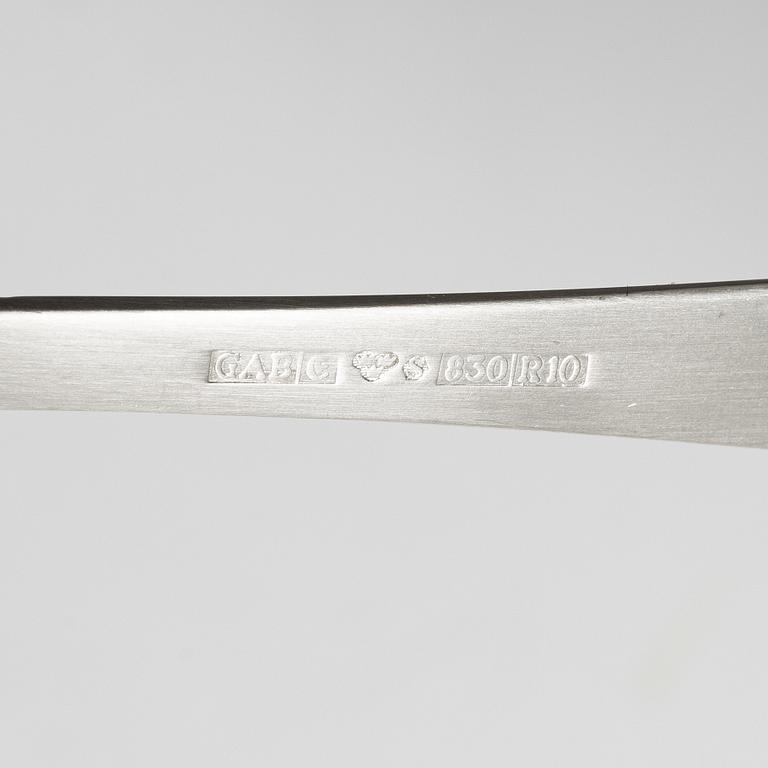Jacob Ängman, bestickservis, silver, 38 delar, "Rosenholm", GAB, Stockholm & Eskilstuna, 1967-91.