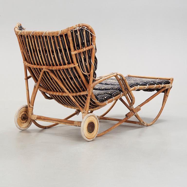 Josef Frank, a rattan lounge chair, Svenskt Tenn, Sweden.