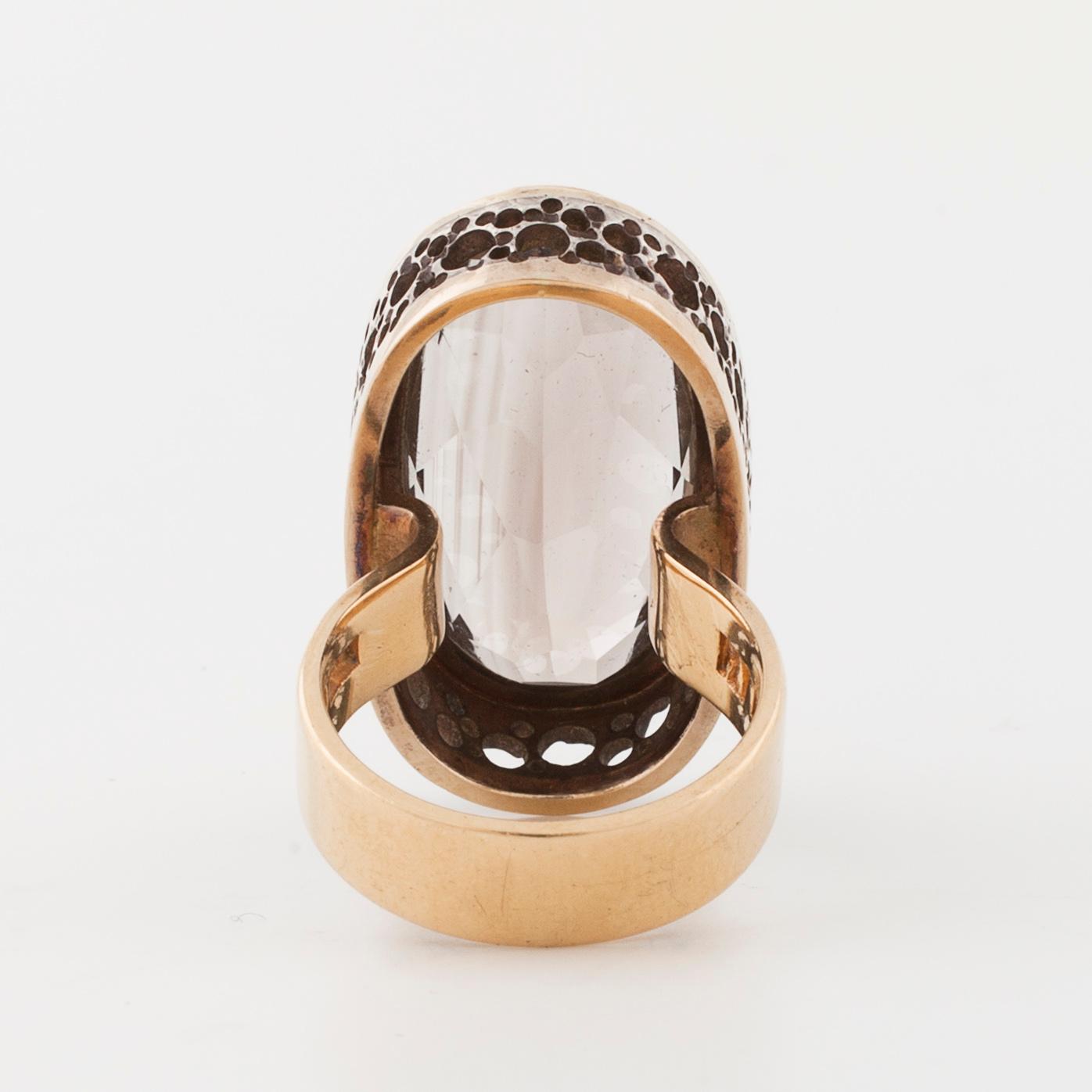 ANDERS HÖGBERG, Göteborg, 1991, a faceted smoky quartz ring.