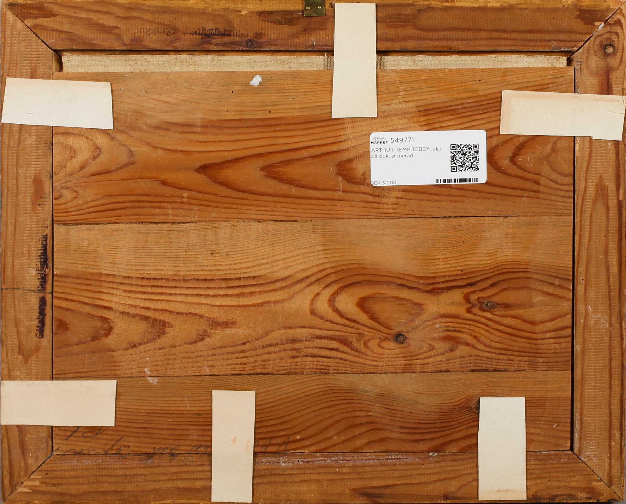 ARTHUR KEMP TEBBY, olja på duk, signerad.