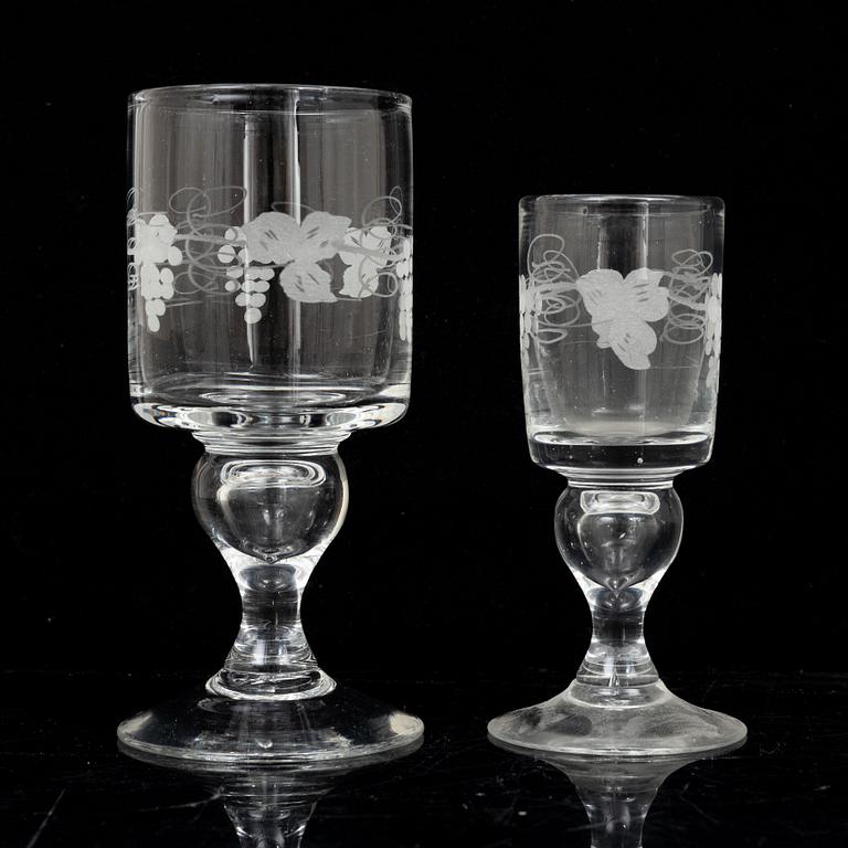 A 59-piece glass service, 'Swedish Old', Reijmyre.