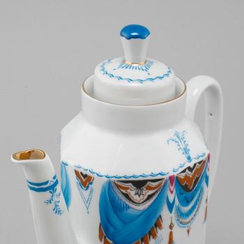 17 pcs tableware by Lomonosov, second half of the 20th century.