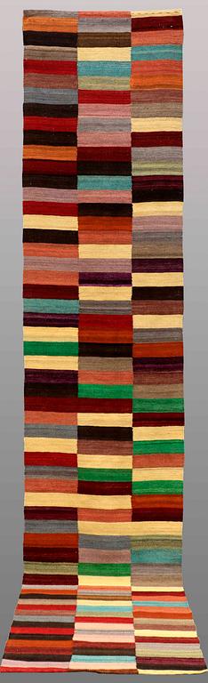 RUNNER, flat weave, ca 393 x 79 cm.