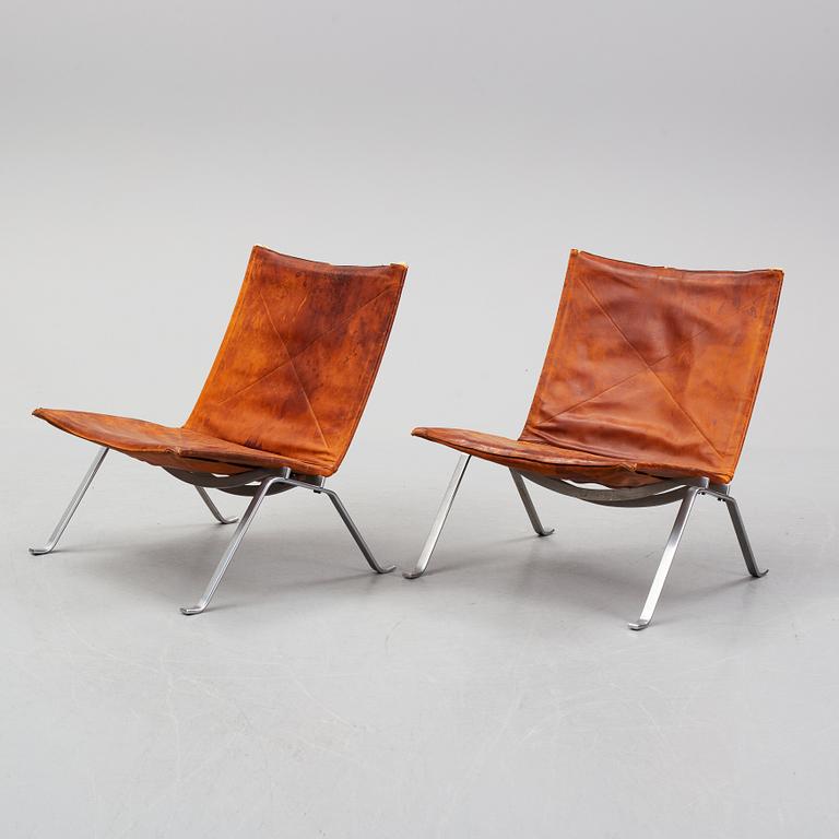 Poul Kjaerholm, a pair of 'PK 22' lounge chairs, E Kold Christensen, Denmark.