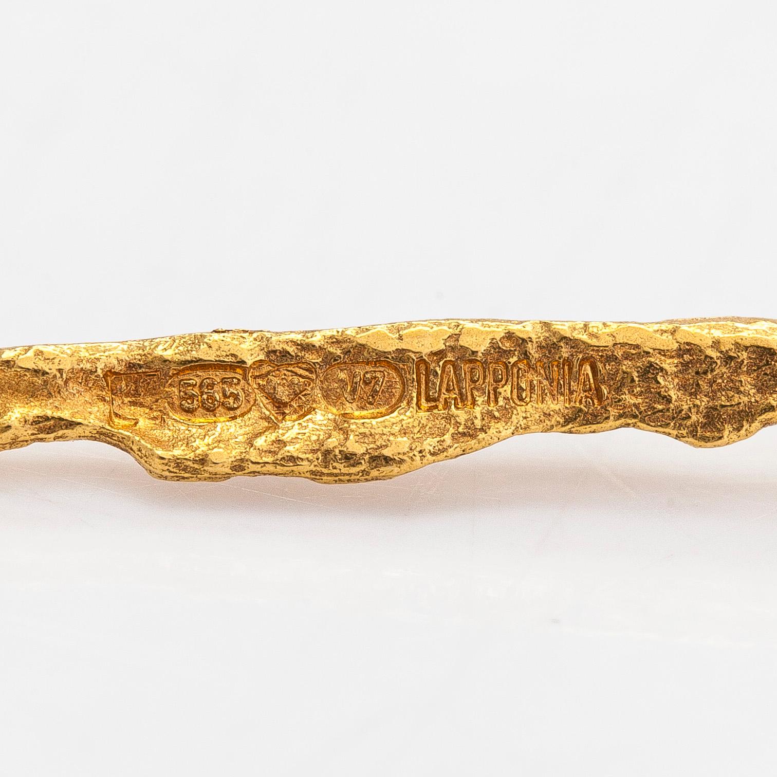 Björn Weckström, halsband "Gyllene ström", 14K guld. Lapponia 1974.