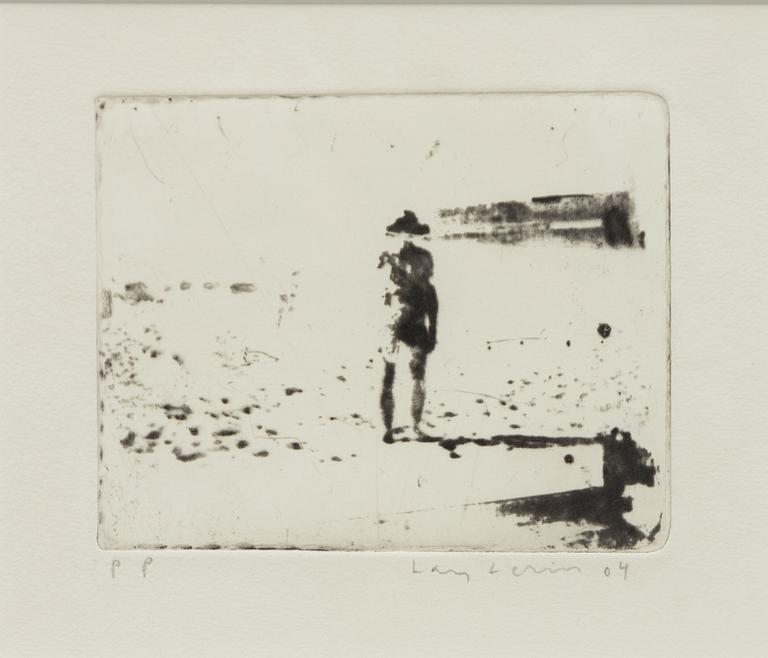 Lars Lerin, Figure on the beach.