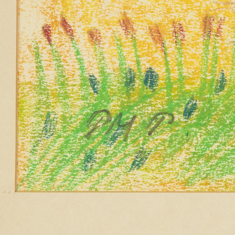 Primus Mortimer Pettersson, chalk drawaings, 4 signed PMP.