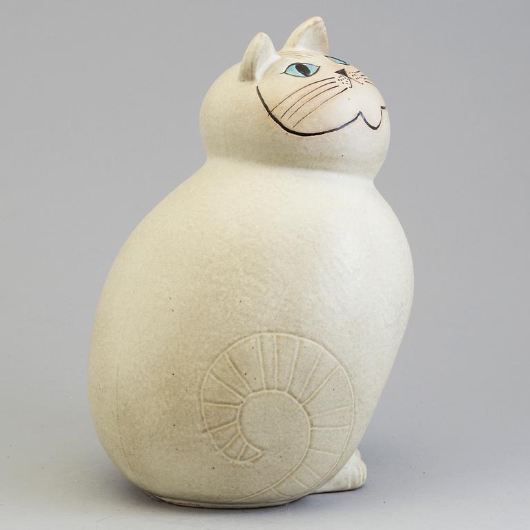 A stone wear 'Maxikatt' figurine by Lisa Larson for K-studion, Gustavsberg.