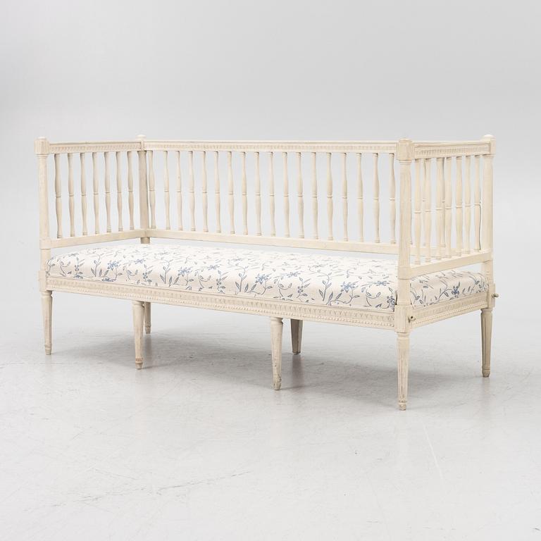 A Gustavian style painted sofa, 19th Century.