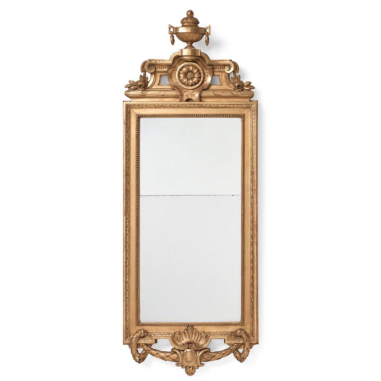 A Gustavian mirror by Johan Åkerblad dated 1778.