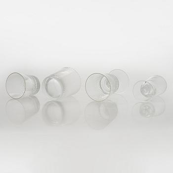 Saara Hopea, A 38-piece set of 'Master' drinking glasses, model 2125, Nuutajärvi.