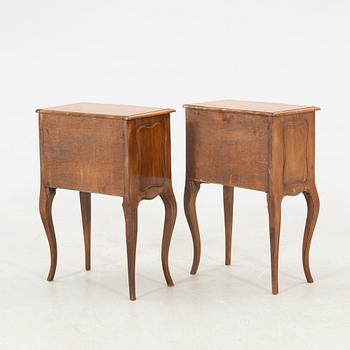 Bedside tables, a pair from the first half of the 20th century.