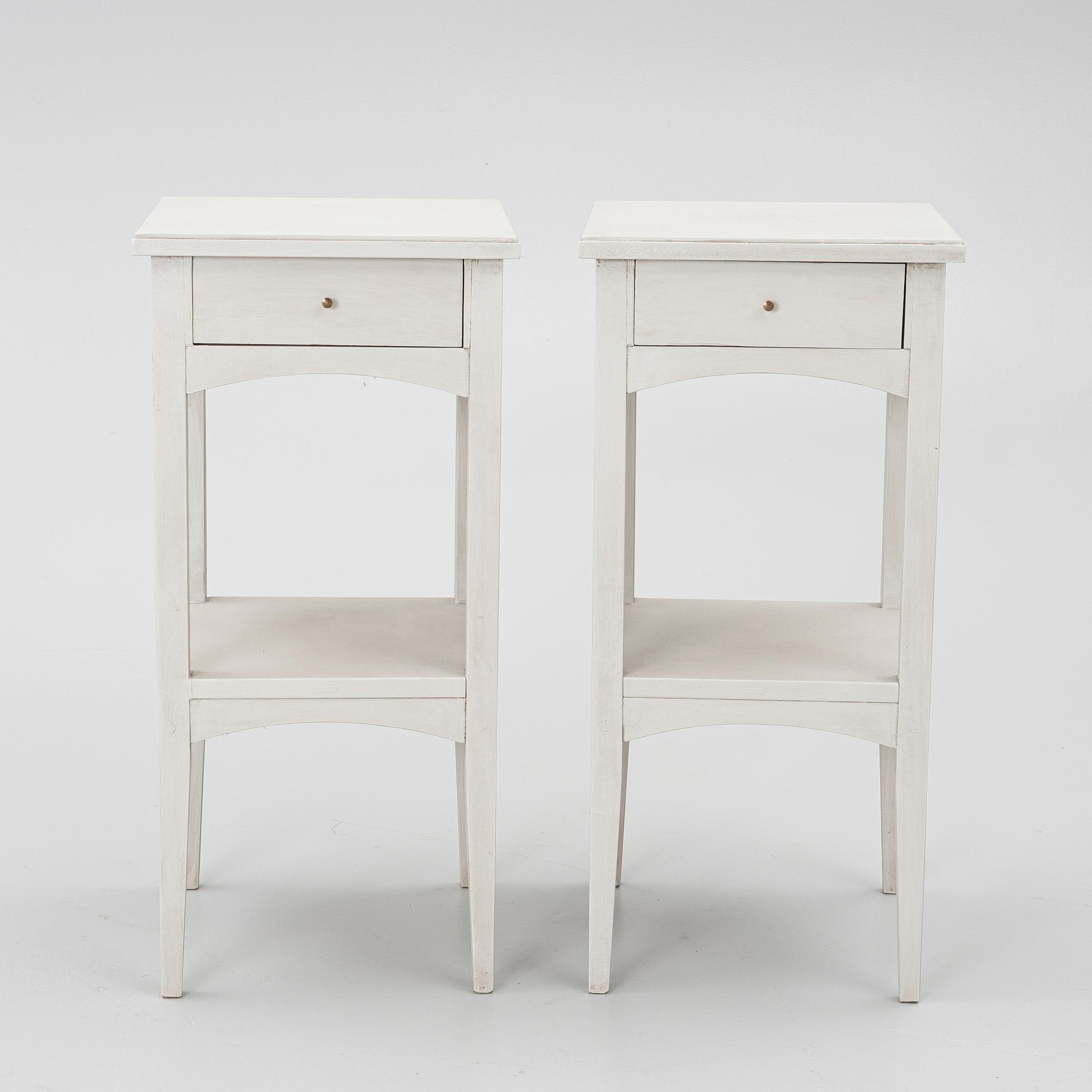 Bedside tables, a pair, 20th century.