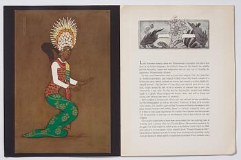 Tyra Kleen, fyra häften med åtta tryckta planscher (varav en dublett), "Temple Dances and Musical Instruments in Bali".