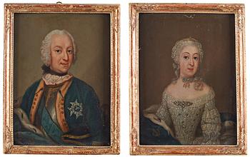 350. Ulrica Fredrica Pasch, "Adolf-Fredrik" (1710-1771) & "Lovisa Ulrika" (1720-1782).