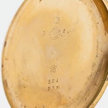 Pocket watch, "G. Moström Stockholm", 14K gold, hunter, 51.5 mm.