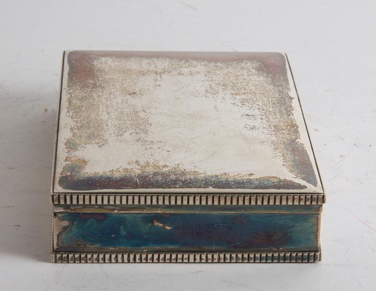 CIGARETTSKRIN, silver, svenska importstämplar.