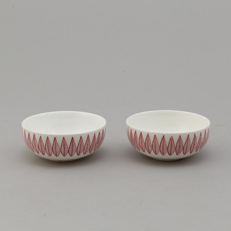 STIG LINDBERG, kaffeservis, 15 delar, porslin, "Salix", Gustavsberg.