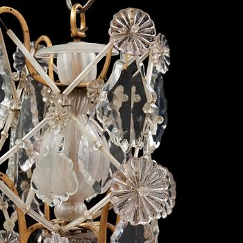 A Swedish Rococo 18th century four-light chandelier.