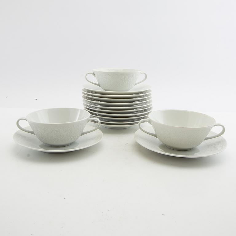 Broth cups 10 pcs Hutschenreuther Germany mid/second half of the 20th century porcelain.