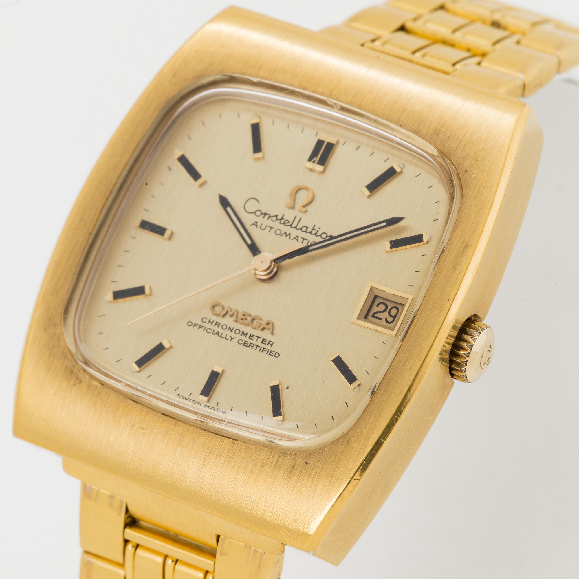 OMEGA, Constellation, Chronometer, wristwatch, 33 x 39,5 mm,