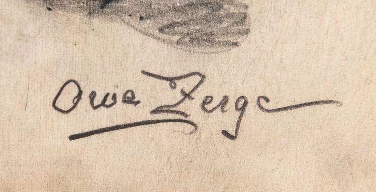 Owe Zerge, teckningar 2 st signerade.