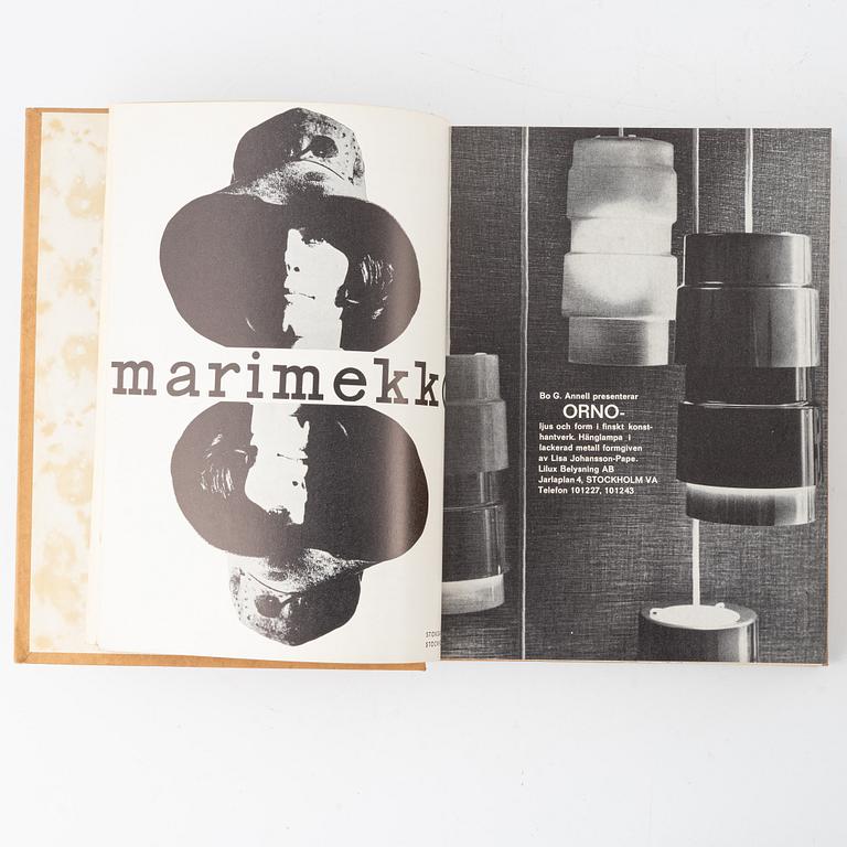 Svenska Slöjdföreningens Tidskrift, 9 band, 1955-1963.