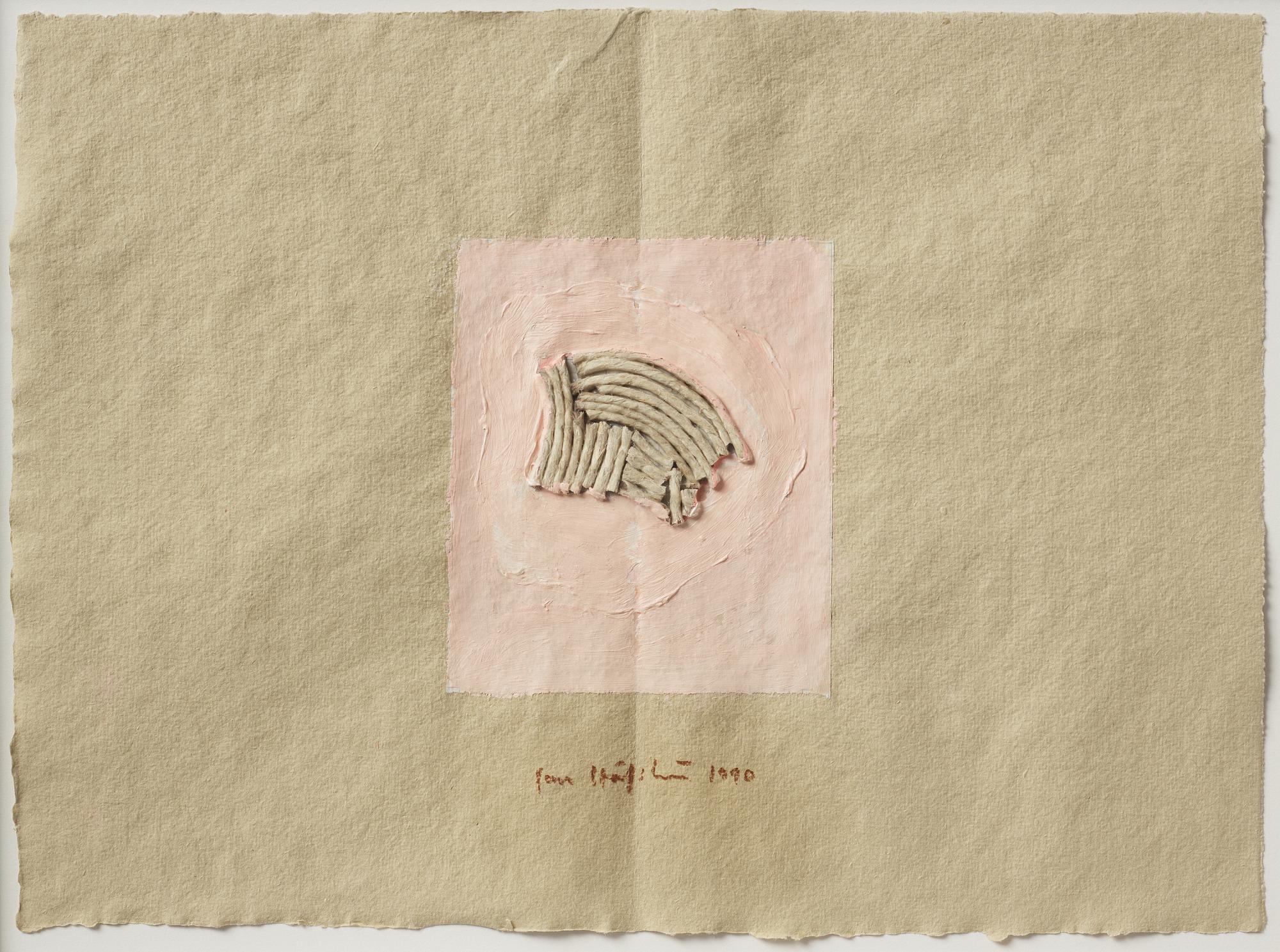 Jan Håfström, mixed media, signed and dated 1990.