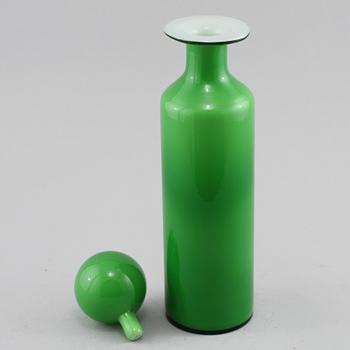 KARAFF, glas, troligen Holmegaard, Danmark, 1900-talets tredje kvartal.