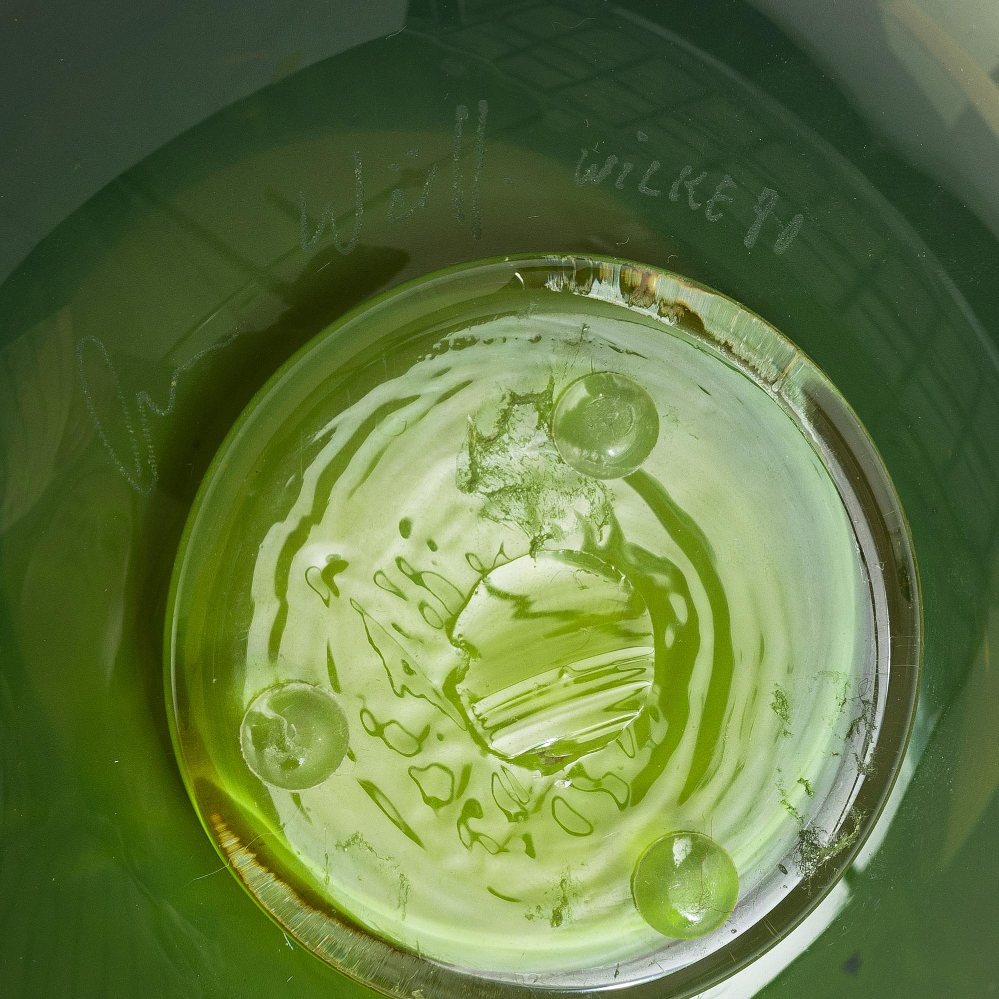 Ann Wärff, a glass vase, Sweden, signed, 1980.