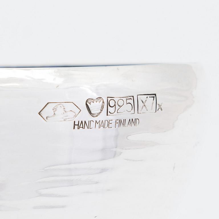 Eva Hidström, two sterling silver bowls,  Kultakeskus, Hämeenlinna 1969 and 1975.
