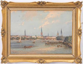 Carl Friedrich Winkler-Hagendorn, "Hamburg Binnenalster".