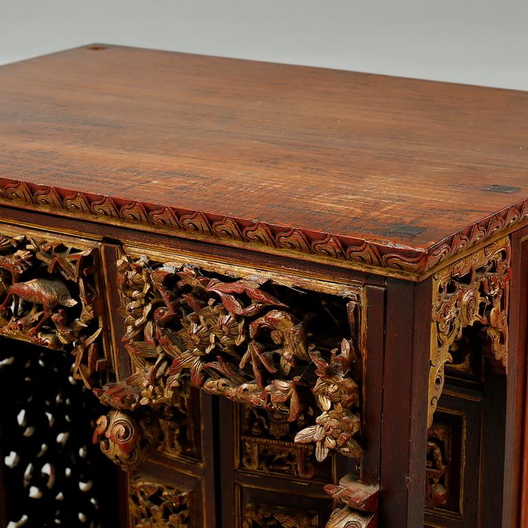 A small altar cabinet, China, circa 1900.