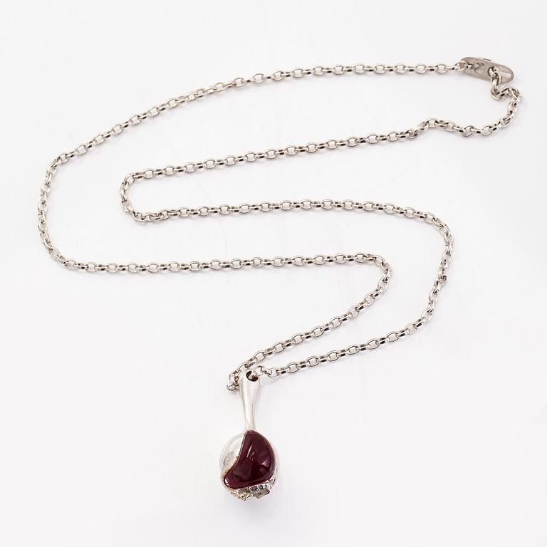 Björn Weckström, hänge, "Nectaris", silver, akryl, Lapponia 1973.