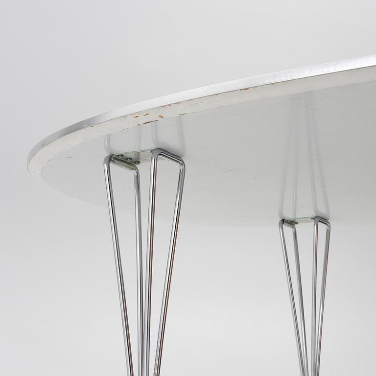 Bruno Mathsson, & Piet Hein, a dining table, 'Superellipse', Fritz Hansen, Denmark, 1988.
