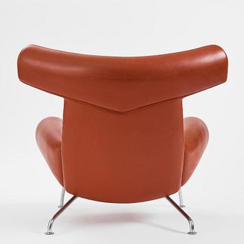 Hans J. Wegner, a brown leather  'Ox Chair', probably executed by AP-stolen, Denmark, 1960's-70's Provenance Sven Lundh.