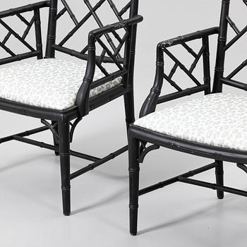 Armchairs, a pair, probably Miranda of Sweden, 20th century.