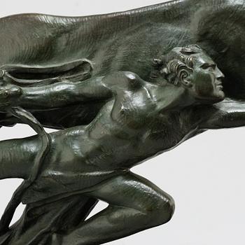 ALBERTO BAZZONI, Sculpture, bronze. Signed and mark.