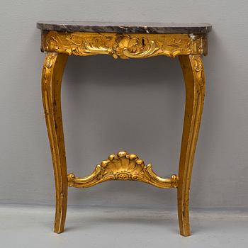 SPEGEL OCH KONSOLBORD, rokokostil, 1900-tal.