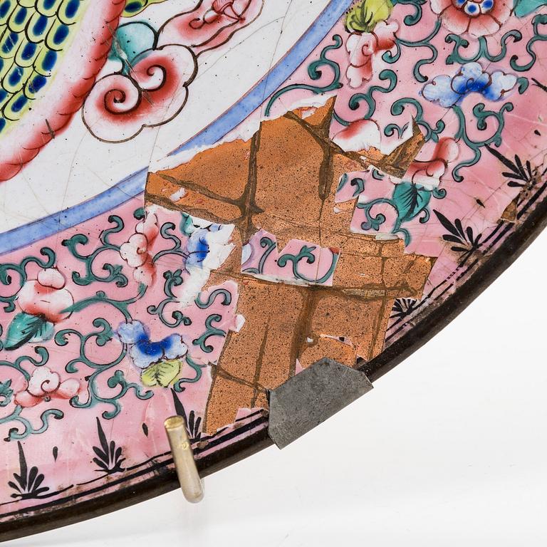Fat, emaljerad koppar, Qing-dynastin, Kina, ca år 1800.