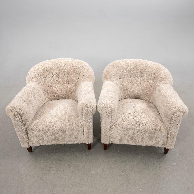 Armchairs, a pair, Swedish Modern, 1940s.