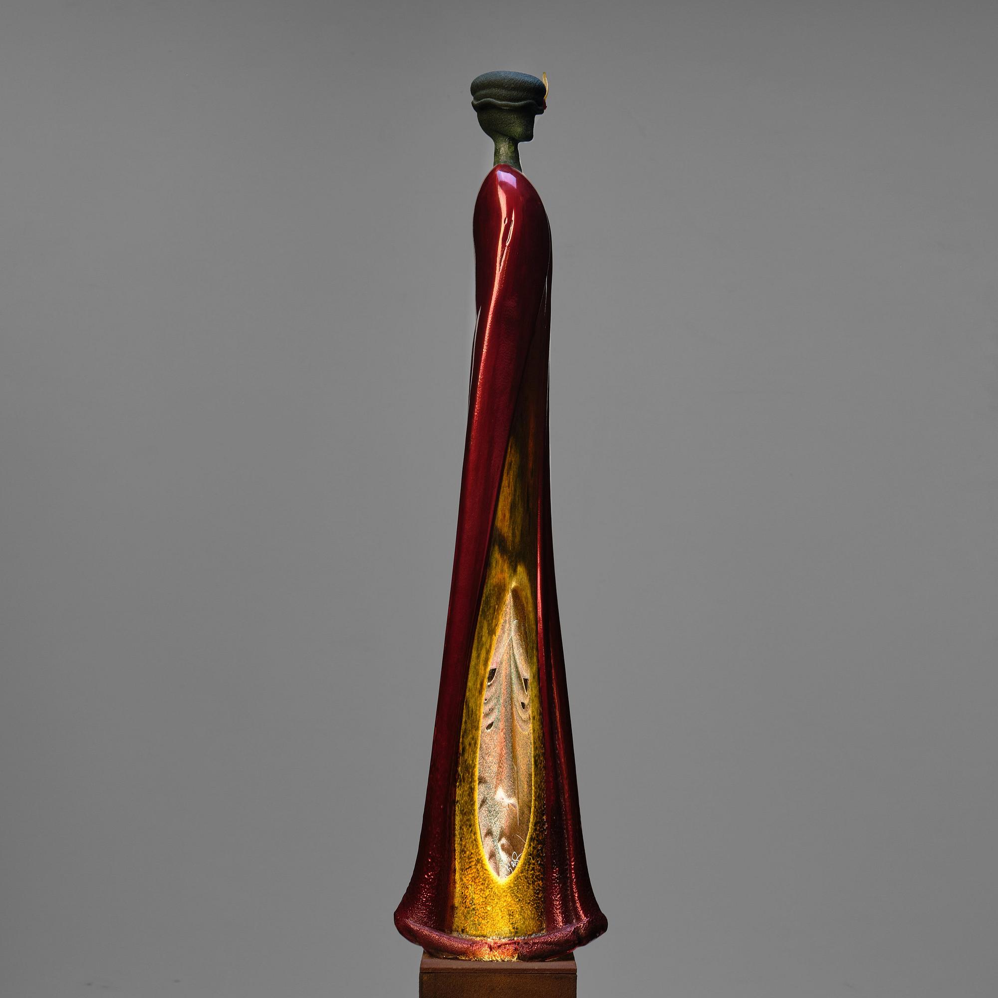 Kjell Engman, a unique glass sculpture 'Nobelman', Kosta Boda, Sweden.